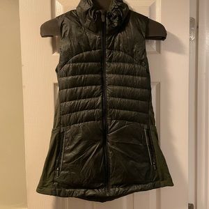 Lululemon olive green down running vest